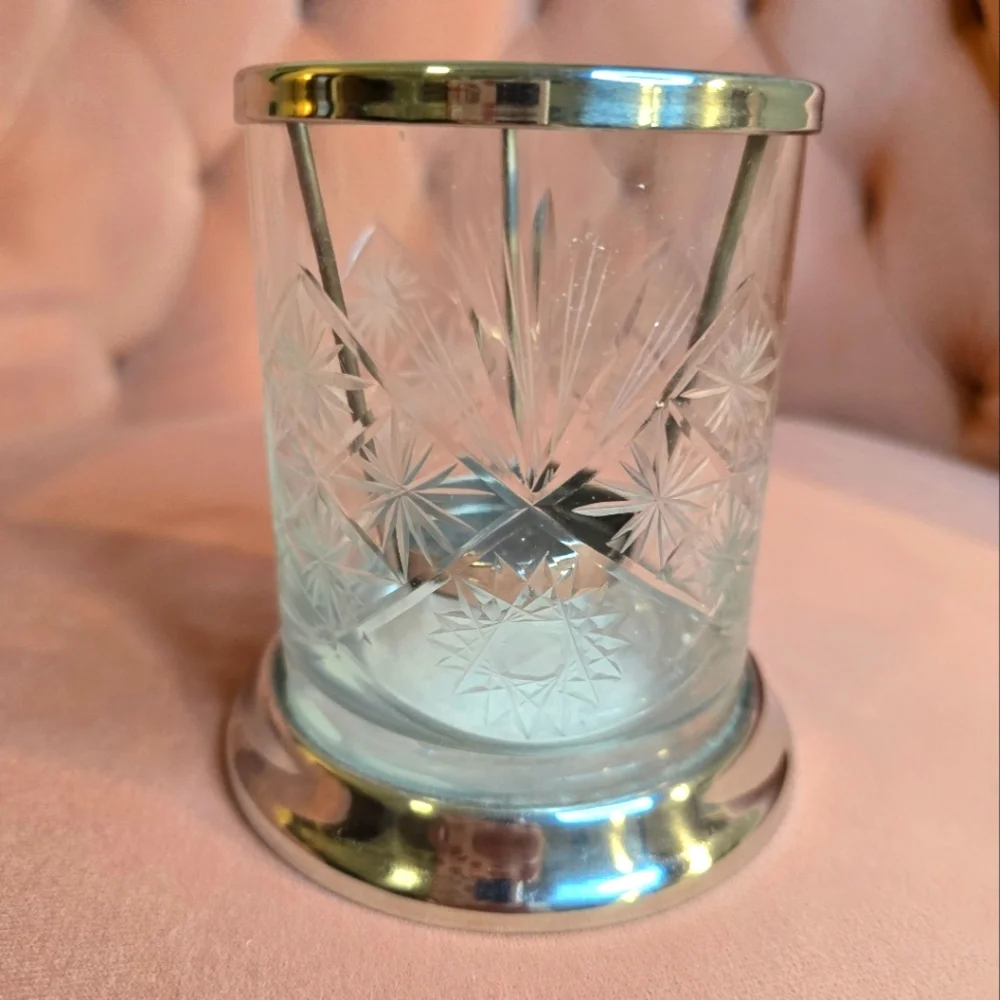 Vintage Partylite Cut Crystal Candle Holder - Picture 1 of 6